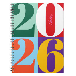 Cuaderno Colorful Bold Year Blocks Custom Title