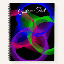 Cuaderno Colorful Circular Blend Geometric Spiral Notebook