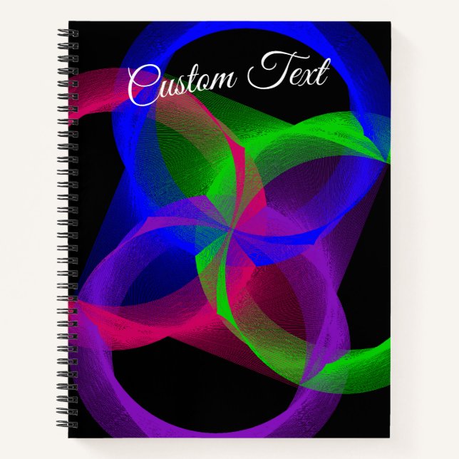 Cuaderno Colorful Circular Blend Geometric Spiral Notebook (Anverso)