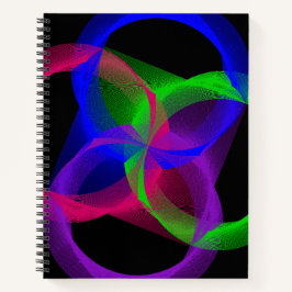 Cuaderno Colorful Circular Blend Geometric Spiral Notebook