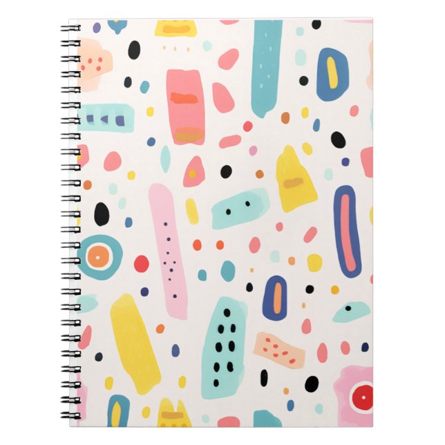 Cuaderno colorful cute elements design (Frente)