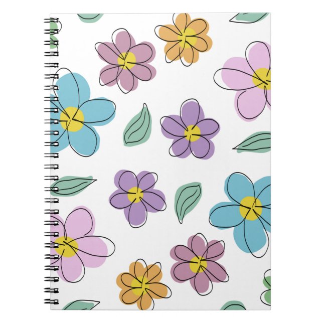 Cuaderno Colorful floral print (Frente)