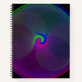 Cuaderno Colorful Fused Center Geometric Spiral Notebook