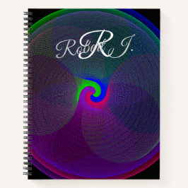 Cuaderno Colorful Fused Center Geometric Spiral Notebook