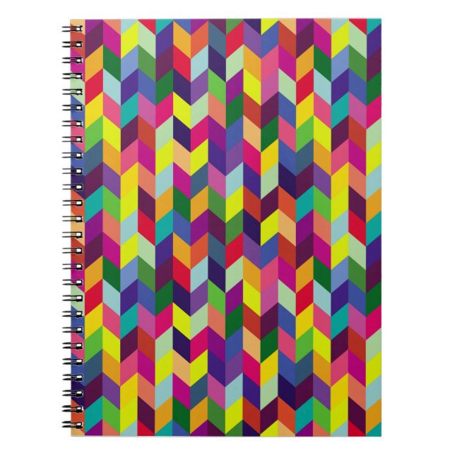 Cuaderno Colorful Geometric Pattern Design – Modern Stylish (Frente)