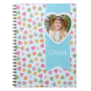 Cuaderno Colorful Heart Photo Valentine Spiral Notebook