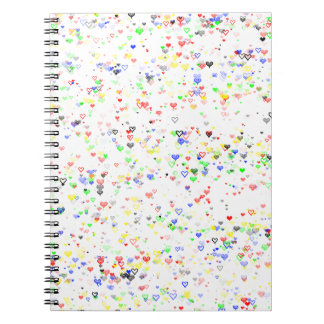 Cuaderno Colorful Hearts Pattern Notebook