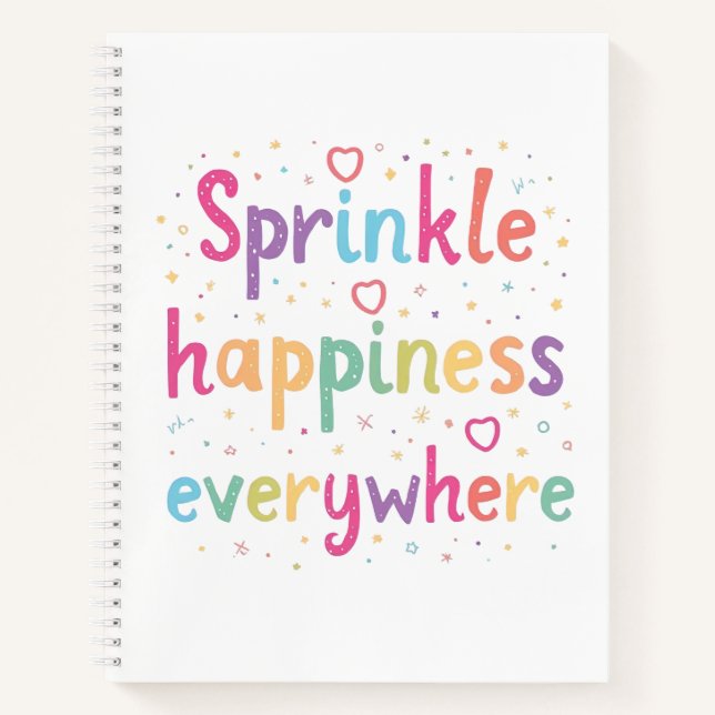 Cuaderno Colorful Pastel Sprinkle Happiness Everywhere (Anverso)