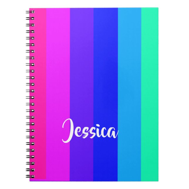 Cuaderno Colorful rainbow lines (Frente)