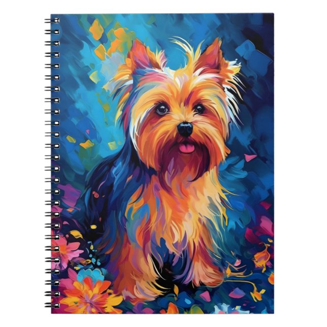 Cuaderno Colorful Yorkshire Terrier (Frente)