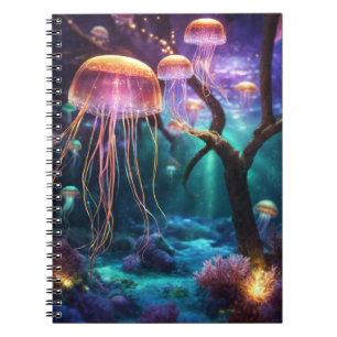 Cuaderno Colorfull Jelly fish - Sea life - Underwater world
