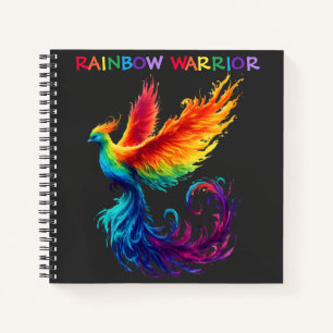 Cuaderno Colorida acuarela arcoiris Phoenix Guerrero Único