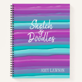 Cuaderno Colorida acuarela caprichosa personalizada