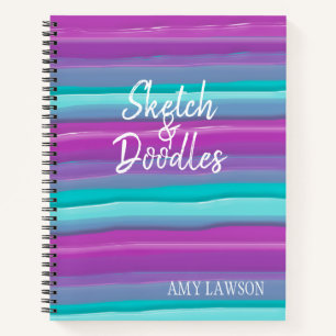 Cuaderno Colorida acuarela caprichosa personalizada