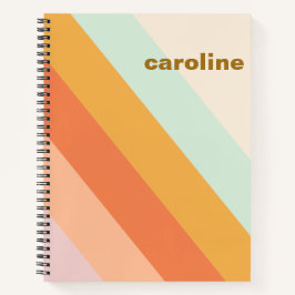 Cuaderno Colorida banda diagonal Retro Pastel Personalizado