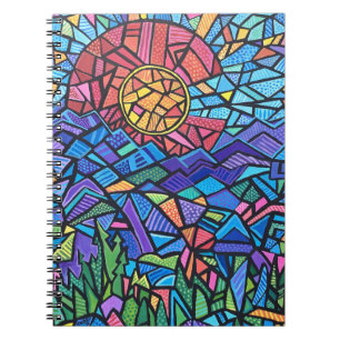 Cuaderno Colorida Bandera Colorado y Vibrante Paisaje del P