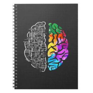 Cuaderno Colorida ciencia de ingeniería cerebral