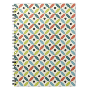 Cuaderno Colorida decoración de mediados del siglo XX