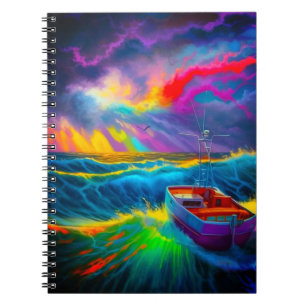 Cuaderno Colorida escena del barco