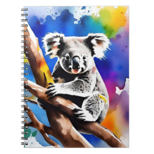 Cuaderno Colorida Esplash acuático del oso de Koala,
