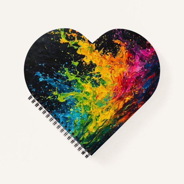 Cuaderno Colorida Esplash de pintura (Anverso)
