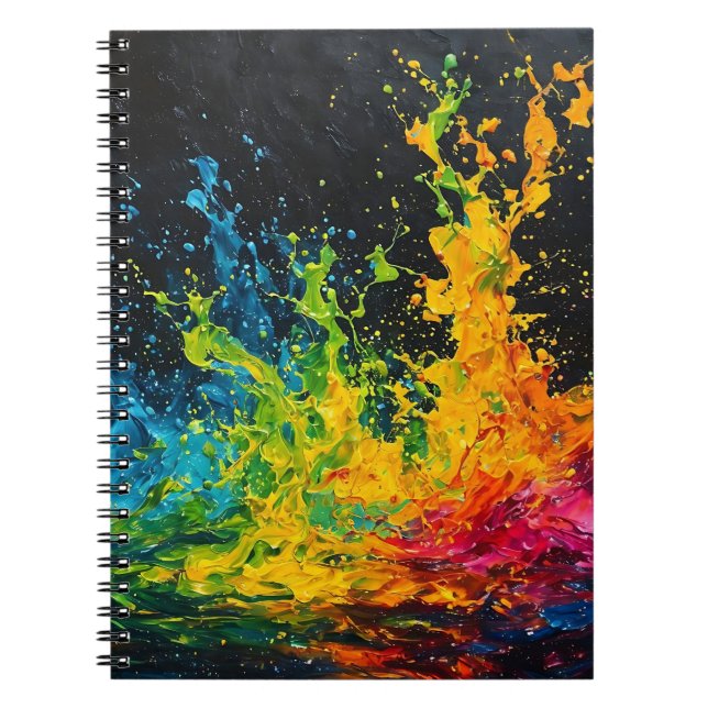 Cuaderno Colorida Esplash de pintura (Frente)