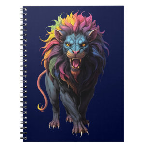Cuaderno Colorida fantasía arte un león