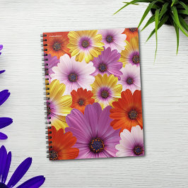 Cuaderno Colorida Medley de las flores africanas de Daisies