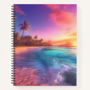 Cuaderno Colorida playa de ensueño