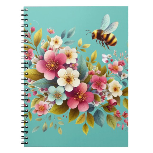 Cuaderno Colorida, Primavera/Abeja floral (Frente)