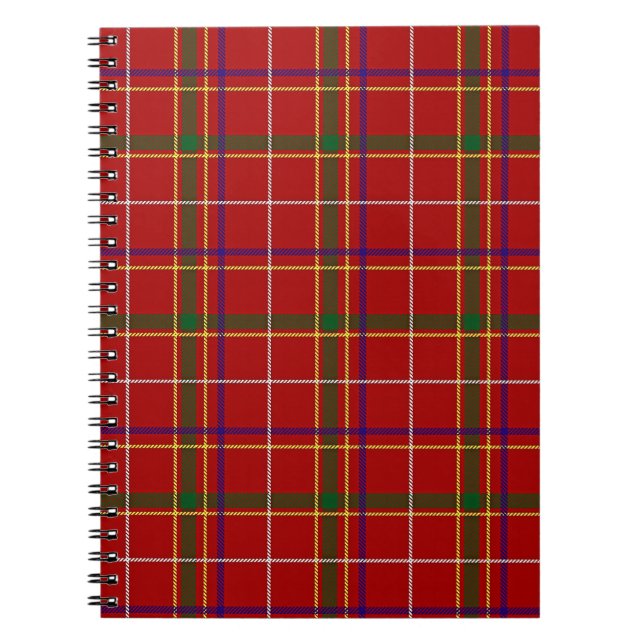 Cuaderno Colorida Red Tartan Plaid (Frente)