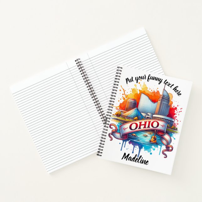 Cuaderno Colorida representación artística del horizonte de (Interior)