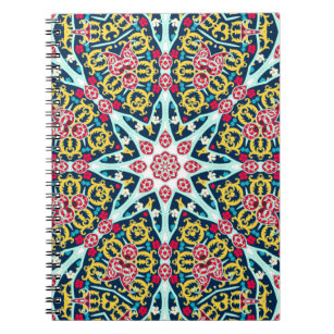 Cuaderno Colorida Rosette Ornamental Mandala Art