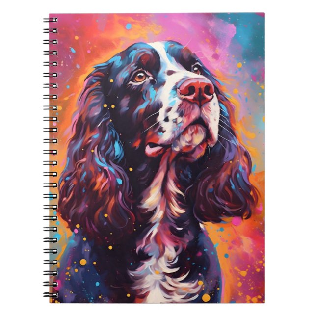 Cuaderno Colorida Springer Spaniel inglesa (Frente)