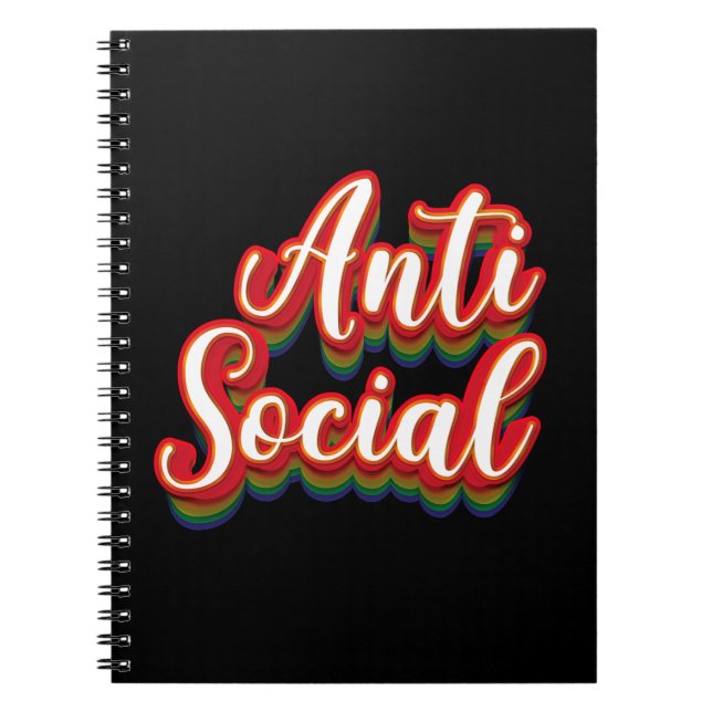 Cuaderno Coloridamente anti-social (Frente)