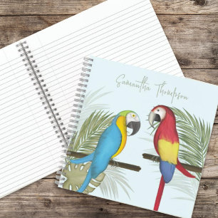 Cuaderno Coloridas Aves Tropicales Personalizadas