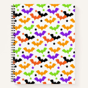 Cuaderno Coloridas Bats de Halloween