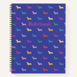 Cuaderno Coloridas Dachshunds Diversión Personalizar Espira