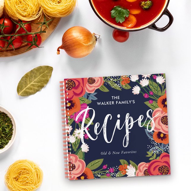 Cuaderno Coloridas Flores De Boho Recetas (Subido por el creador)