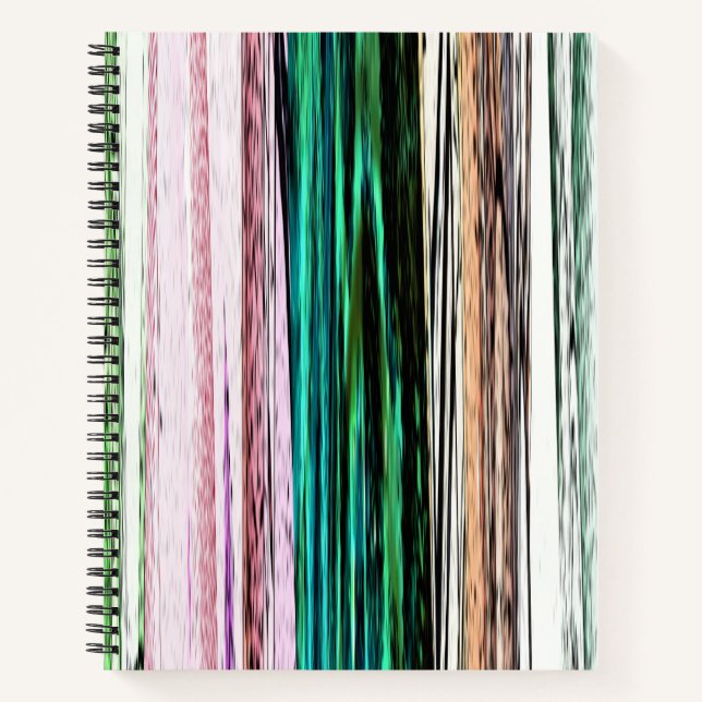 Cuaderno Coloridas franjas abstractas #123 (Anverso)