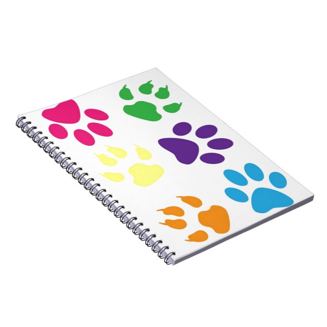 Cuaderno Coloridas garras de perro (Lado Derecho)