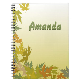 Cuaderno Coloridas hojas otoñales en caída