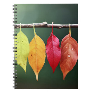 Cuaderno Coloridas hojas Tranquila naturaleza