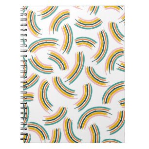 Cuaderno Coloridas líneas y formas pastel. Formas arcoiris,