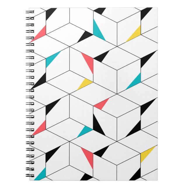 Cuaderno Coloridas, modernas, alegres y de moda, cubos aleg (Frente)