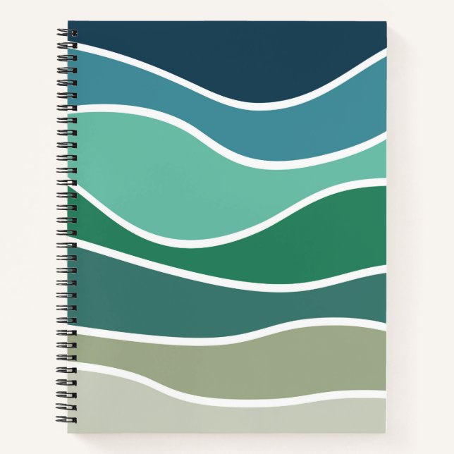 Cuaderno Coloridas olas oceánicas (Anverso)