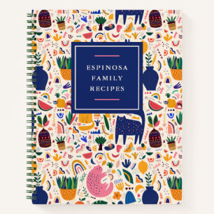 Cuaderno Coloridas recetas familiares de gatos del desierto