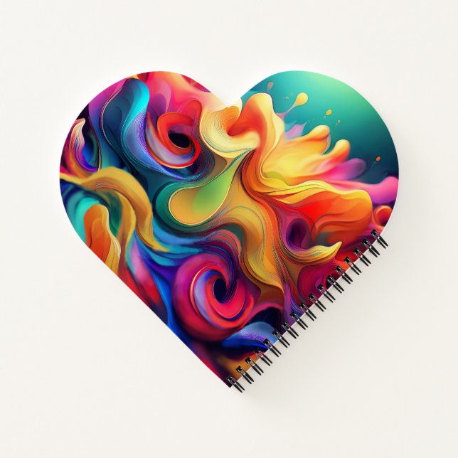 Cuaderno Colorido Abstract Swirls (Reverso)