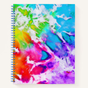 Cuaderno Colorido Abstracto Arcoiris Paint Tie Dye