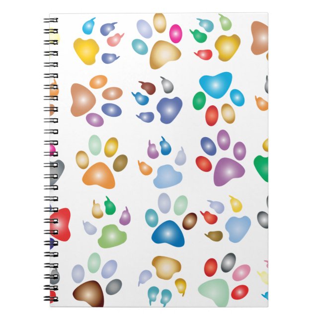 Cuaderno Colorido animal de arco iris prismático (Frente)